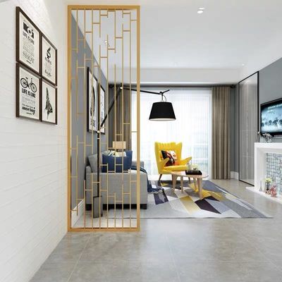 Living Room Decorative Stainless Steel Screen Room Divider Partitions For Home