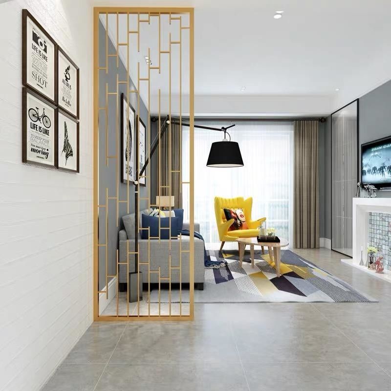 Living Room Decorative Stainless Steel Screen Room Divider Partitions For Home