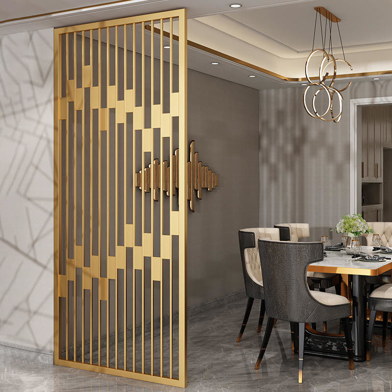 Home Stainless Steel Wall Divider Decorative Screen Modern Room Partition