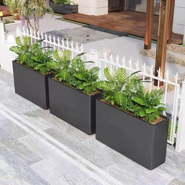 Custom Stainless Steel Flowerpot Home Decoration High Durability